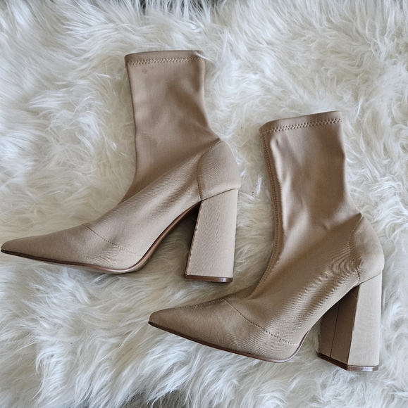 ASOS stretchy nude sock bootie - Picture 7 of 11